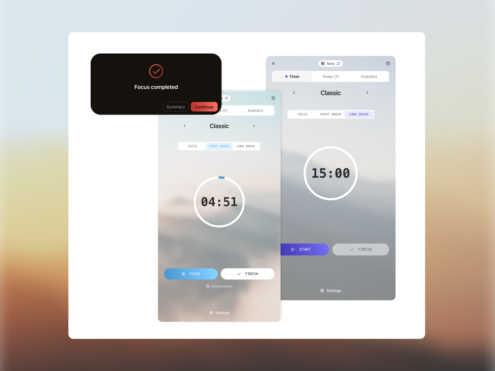 Get notified & take breaks